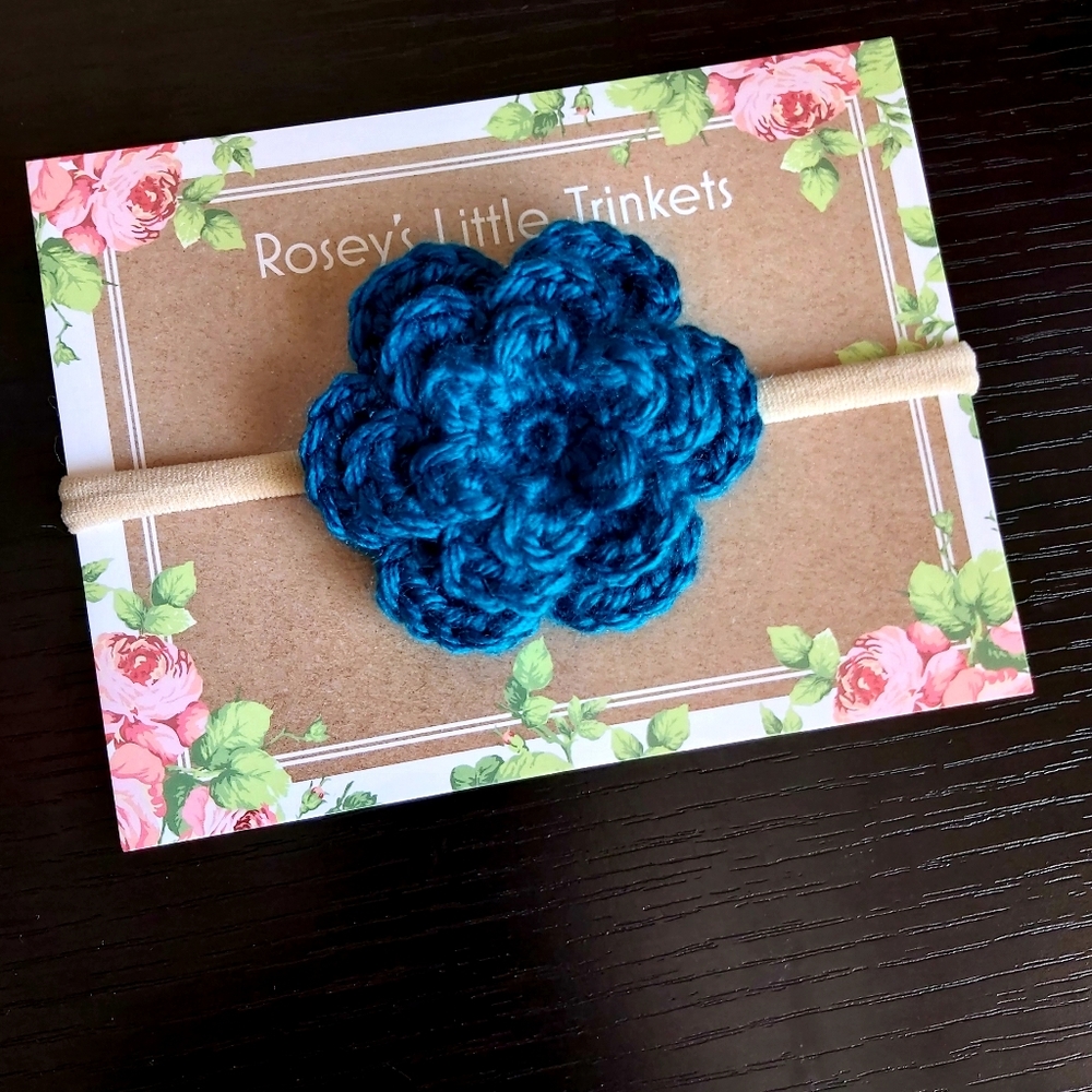 Crocheted baby headband